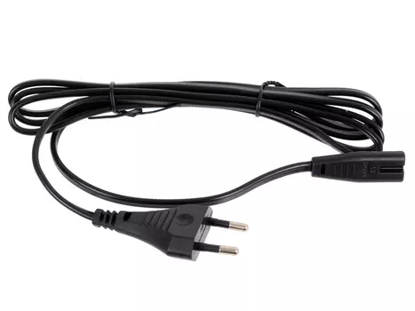 Кабель питания для ноутбуков, аудио/видео техники Power Cube RPC-184-1.8М, 1,8м, S52 - C7, 2-pin, 2х0,75мм, черный