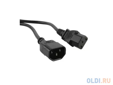 Кабель питания монитор - системный блок 1.8м Hyperline PWC-IEC13-IEC14-1.8-BK