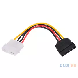 Кабель питания SATA Molex(4pin, БП) - SATA (устройство) 15см, Gembird CC-SATA-PS, пакет