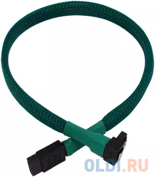 Кабель SATA Nanoxia 6Gb/s 30 см, угловой разъем, зеленый