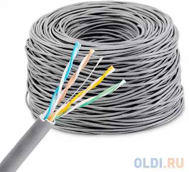 Кабель сетевой Buro BU-COP-040-100M UTP 4 пары cat5E solid 0.40мм Cu 100м серый