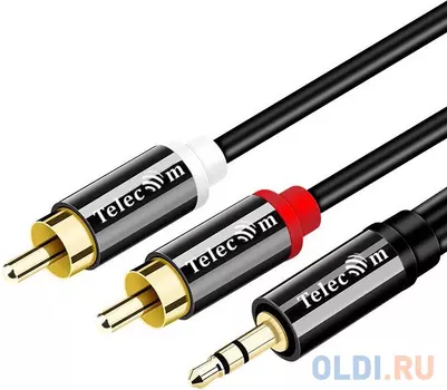 Кабель соединит 3.5 Jack (M) - 2xRCA (M), 3м Telecom PRO 