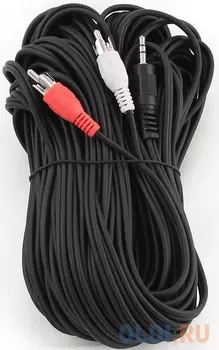 Кабель соединительный 10м Gembird 3.5 Jack (M) - 2xRCA (M) стерео аудио CCA-458-10M