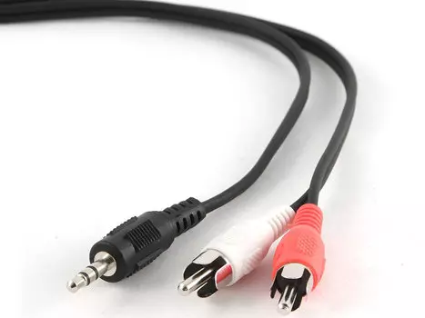 Кабель соединительный 10м Gembird 3.5 Jack (M) - 2xRCA (M) стерео аудио CCA-458-10M