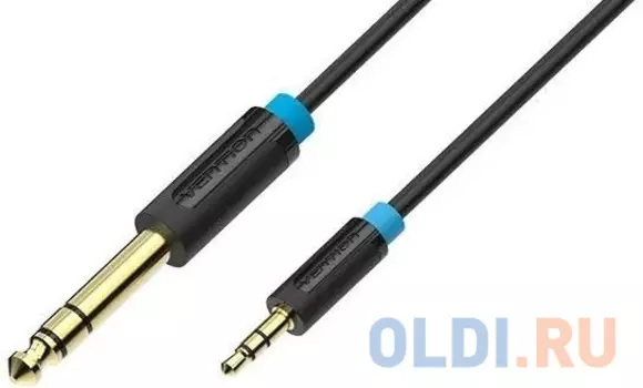 Кабель соединительный 5.0м Vention 6.5 Jack (M) - 3.5 Jack (M) BABBJ