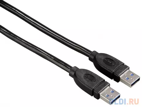 Кабель соединительный USB 3.0 AM-AM 1.8м Hama экранированный черный H-54500