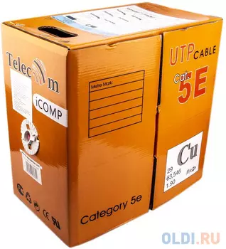 Кабель Telecom CU UTP LSZH 4 пары кат. 5e (бухта 305м)