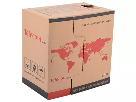 Кабель "Telecom Ultra" Base UTP 2 пары кат.5е (бухта 305м) p/n:TUS42048E 2 пары, бухта 305м омедненный