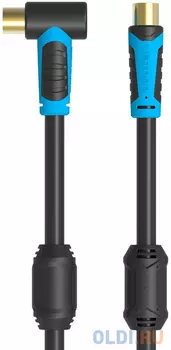 Кабель TV(m) 1.5м Vention VAV-A02-B150 круглый черный