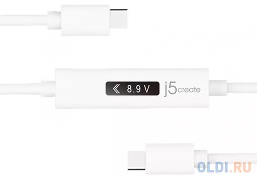 Кабель Type-C 1.2м j5create JUCP14 круглый белый