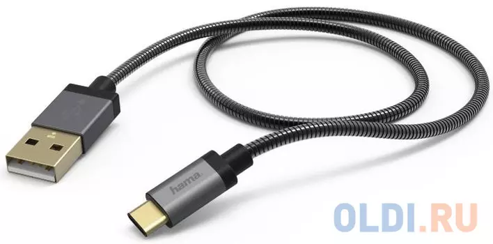 Кабель Type-C 1.5м HAMA 00173636 круглый черный