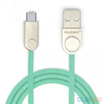 Кабель Type-C 1м Auzer AC-T21GN круглый зеленый