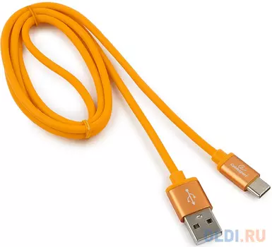 Кабель Type-C 1м Gembird CC-S-USBC01O-1M круглый оранжевый