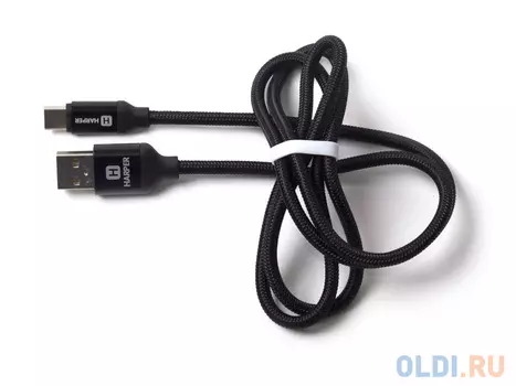Кабель Type-C 1м Harper BRCH-710 круглый черный