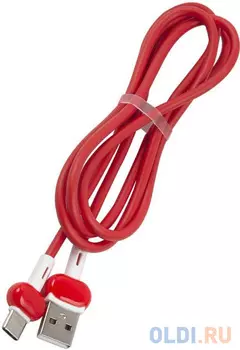 Кабель Type-C 1м Red Line Candy круглый красный