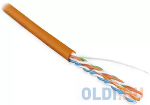 Кабель U/UTP indoor 4 пары категория 6 Hyperline одножильный медь 305 м Оранжевый