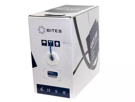 Кабель U/UTP indoor 4 пары категория 5e 5bites US5505-305A-BL одножильный CCA PVC 305м