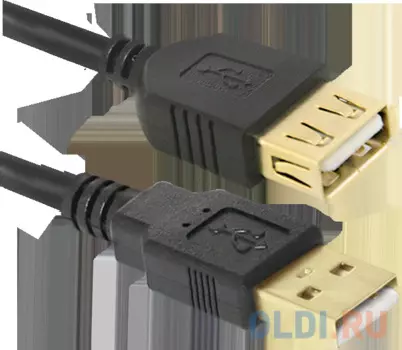 Кабель удлинитель Defender USB 2.0 AM/AF 1.8m, С ферритовыми кольцами, позол конт