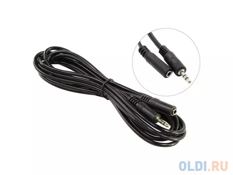 Кабель удлинительный 1.0м 5bites 3.5 Jack (M) - 3.5 Jack (F) стерео аудио AC35J-010F