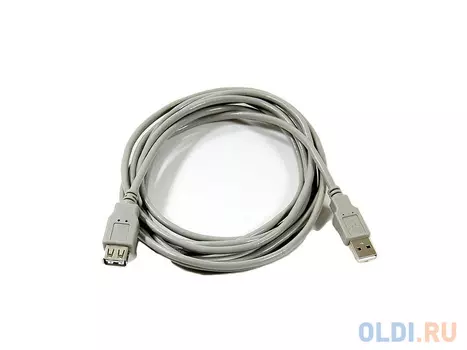 Кабель удлинительный USB2.0 AM/AF 3m серый Aopen/Qust (ACU202-3G)
