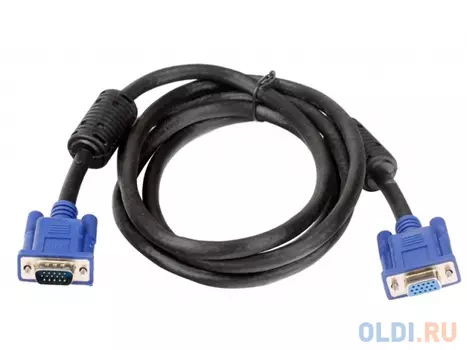 Кабель VGA 3м VCOM Telecom VVG6460-3MO круглый черный