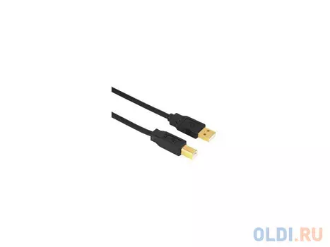 Кабель USB 2.0 AM-BM 3.0м Hama H-29767 позолоченные штекеры черный