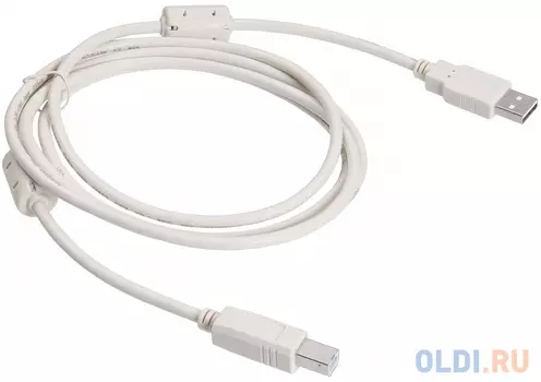 Кабель USB 2.0 AM-BM 5.0м Buro ферритовые кольца серый USB2.0-AM/BM-5M-MG 817262