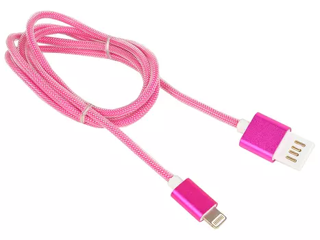 Кабель USB 2.0 Cablexpert, AM/Lightning 8P, 1м розовый металлик