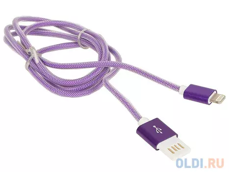 Кабель Lightning 1м Cablexpert круглый фиолетовый