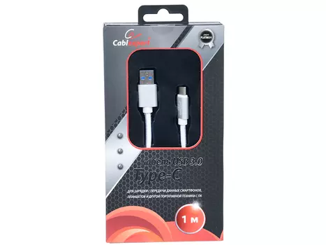 Кабель USB 3.0 Cablexpert, AM/Type-C, серия Platinum, длина 1м, серебро, блистер