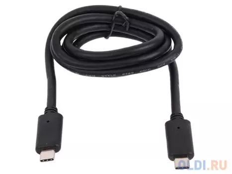 Кабель USB Type C 1м VCOM Telecom CU420 круглый черный