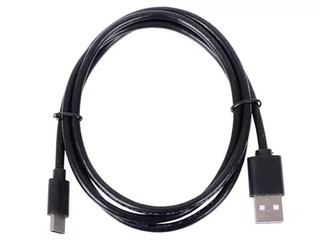 Кабель USB Greenconnect 1.0m USB 2.0, AM/CM, черный 28/28 AWG , экран, армированный, морозостойкий