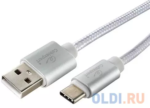 Кабель USB 2.0 Type-C 3м Gembird CC-U-USBC02S-3M круглый серебристый