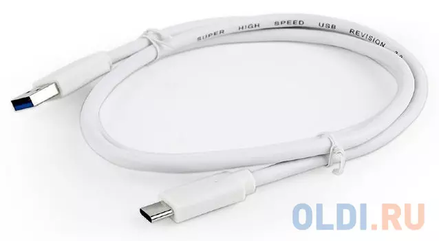 Кабель Type-C 1м Cablexpert CCP-USB3-AMCM-1M-W круглый белый