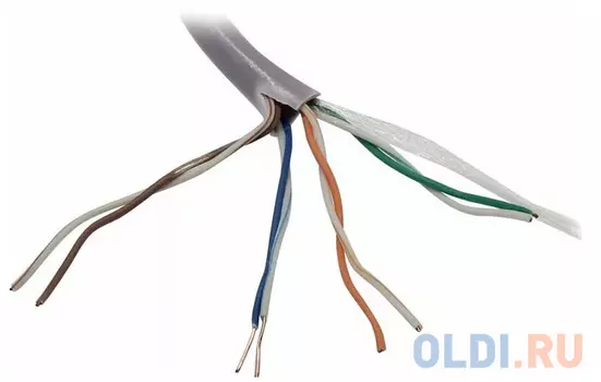 Кабель UTP 4 пары кат.5e Exegate EX138966RUS медь 305м pullbox серый