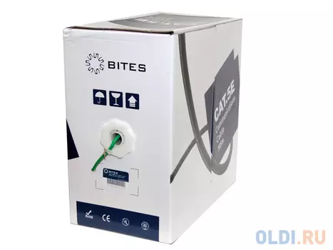 Кабель UTP indoor 4 пары категория 5e 5bites US5505-305A-GR одножильный CCA PVC 305м зеленый