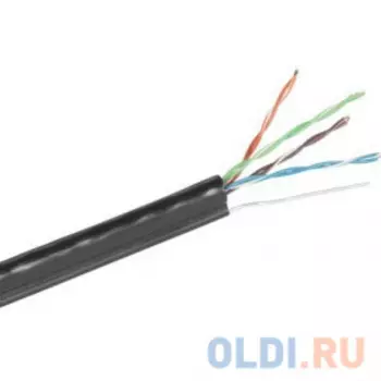 Кабель UTP outdoor 4 пары категория 5e Exegate одножильный медь 305 м черный