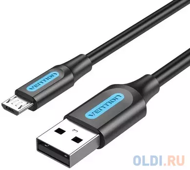 Кабель Vention USB 2.0 AM/micro B 5pin - 2м Черный