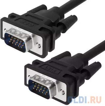 Кабель VGA 1.0м Greenconnect черный GCR-VM2VM1-1.0m