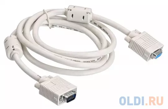 Кабель VGA 1.8м BURO CAB015S-06 круглый серый