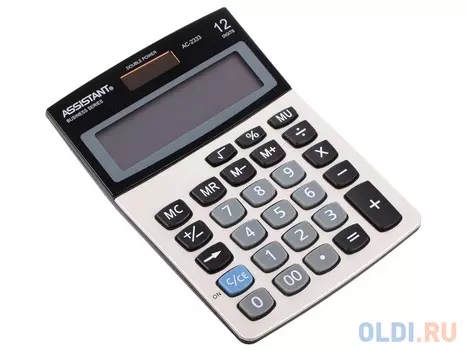 Калькулятор 12-разр., двойное питание, металл. панель, большой дисплей, вычис. %, разм.146х103х32 мм