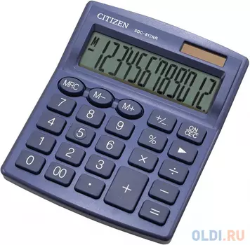 Калькулятор настольный Citizen SDC-812NRNVE 12-разрядный синий 250533