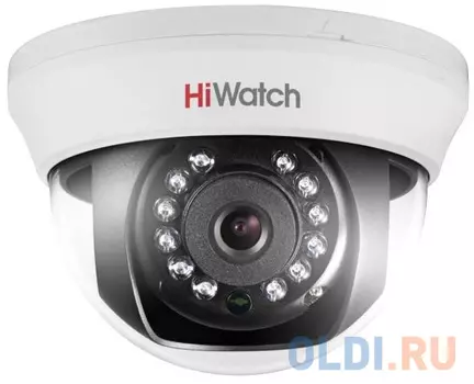 Камера видеонаблюдения Hikvision HiWatch DS-T201 6-6мм HD TVI цветная корп.:белый