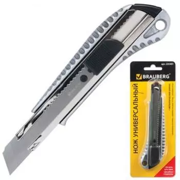 Канцелярский нож BRAUBERG универсальный 18 мм 235401