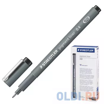 Капиллярная ручка капилярный Staedtler Pigment Liner черный 0.4 мм