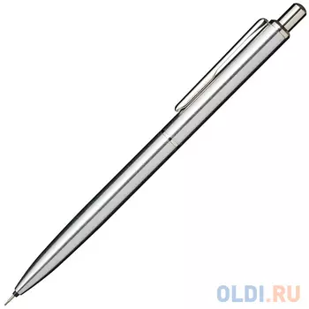 Карандаш автоматический, 0,5 мм, металл, круглый, серебристый, с ластиком, INDEX