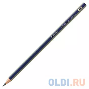 Карандаш чернографитный FABER-CASTELL, 1 шт., "1221", HB, без резинки, корпус черный, 112500
