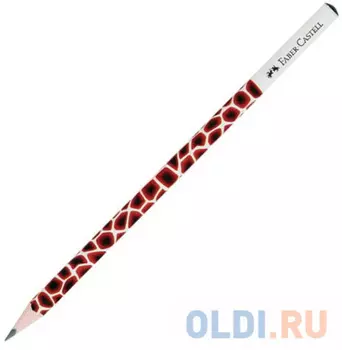 Карандаш чернографитный FABER-CASTELL, 1 шт., "Triangular Giraffe", B, трехгранный, 118368