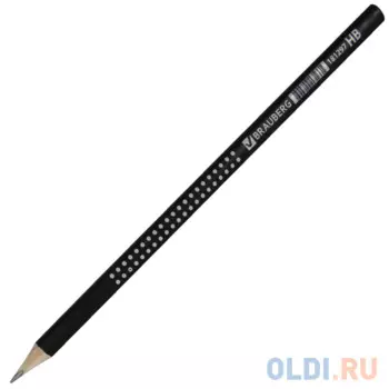 Карандаш графитовый BRAUBERG "Black&amp;White" 176 мм