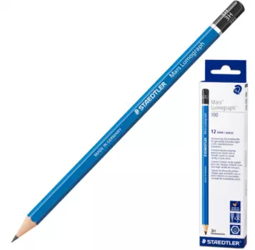 Карандаш графитовый Staedtler "Mars Lumograph" 3H 175 мм